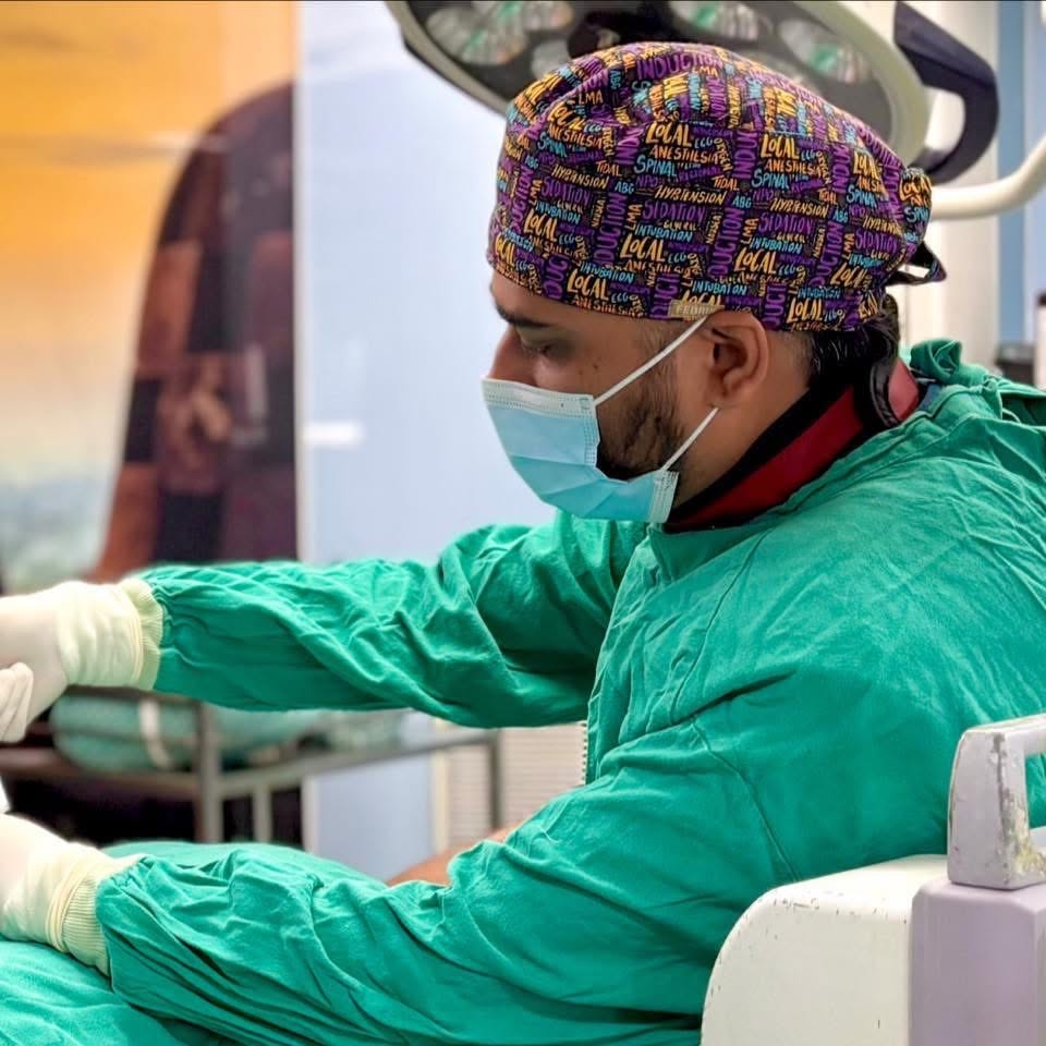 Dr. Deepak in the operation theatre